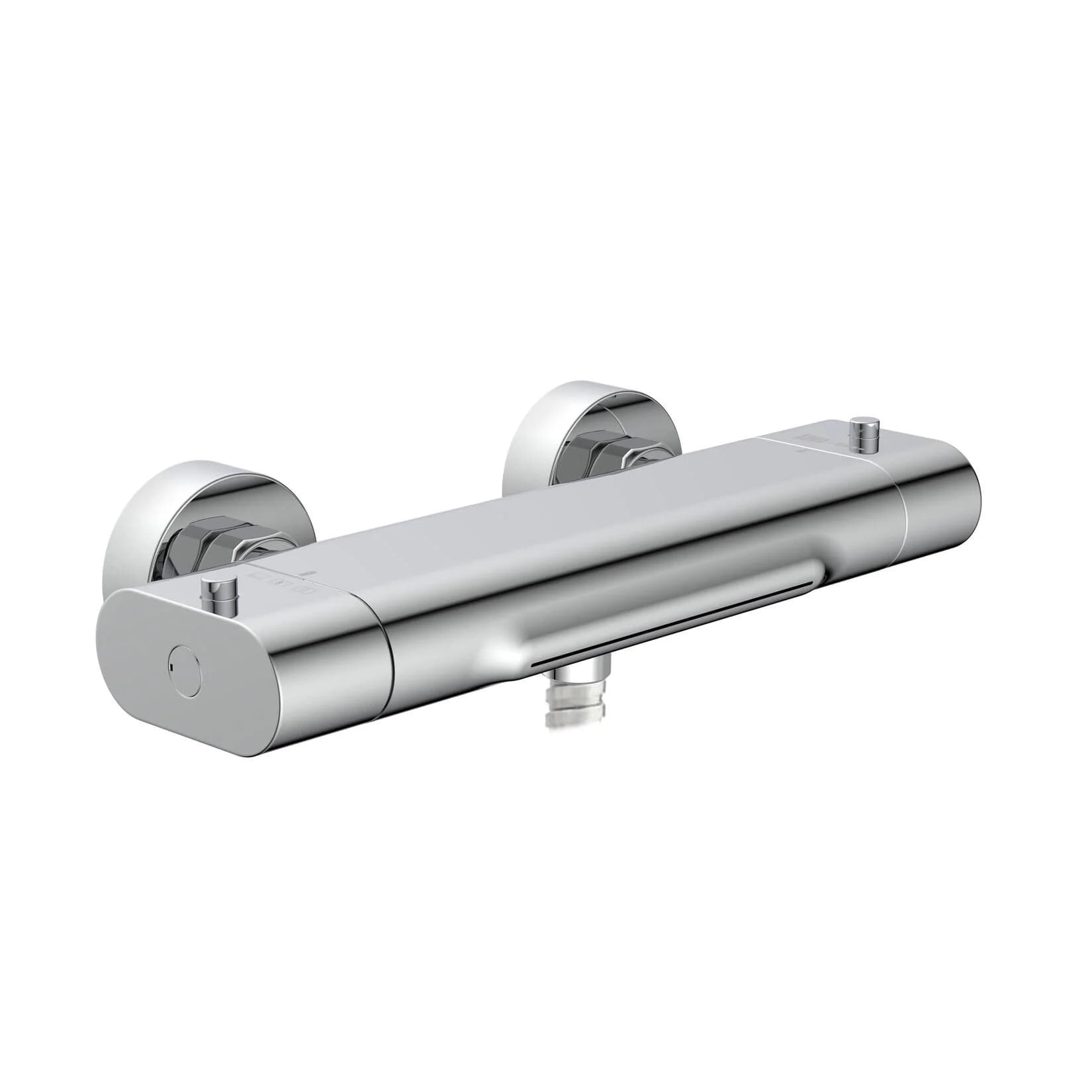 Eisl Wannenthermostat CARNEO Schwallauslauf Silber Modern