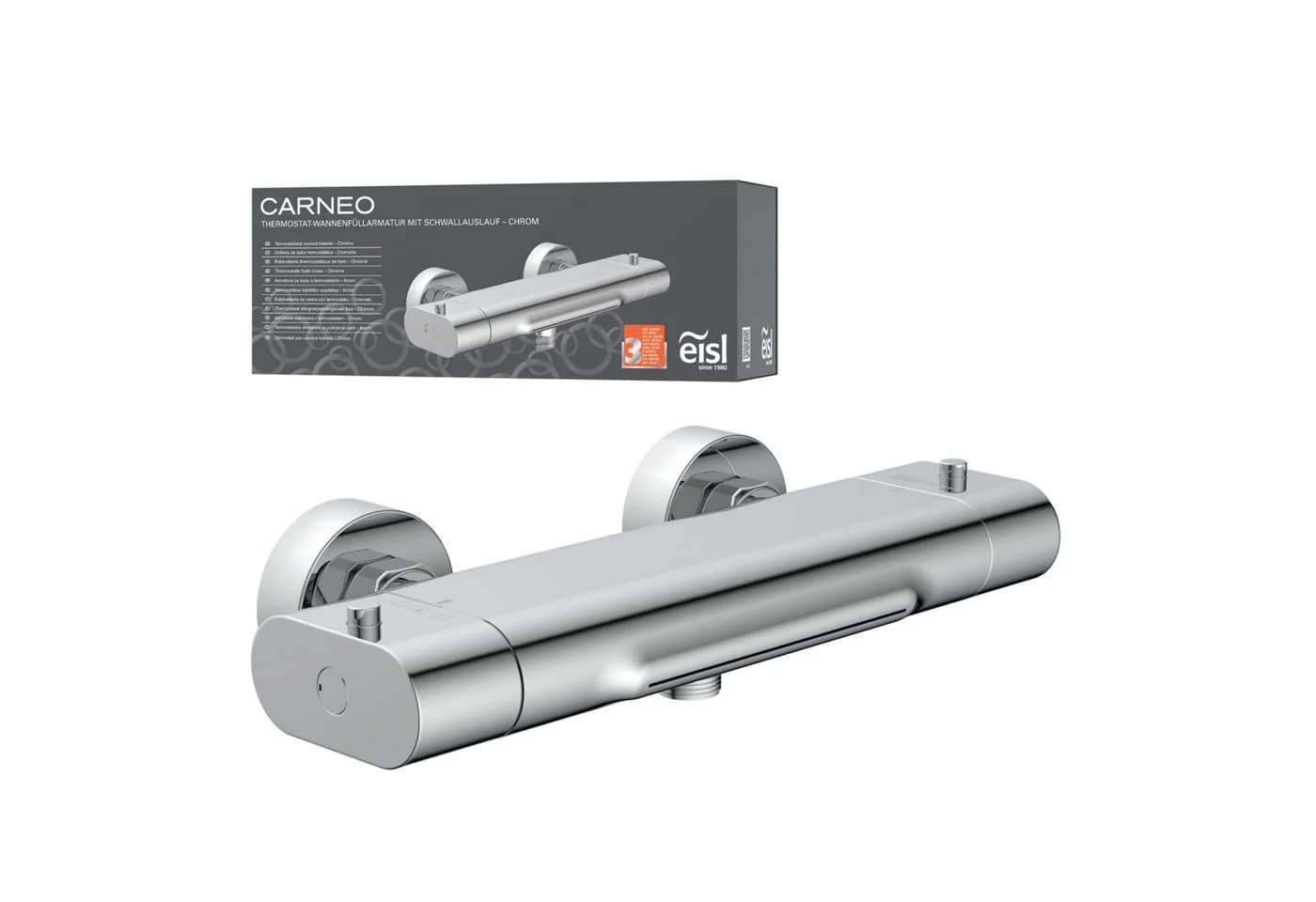 Eisl Wannenthermostat CARNEO Schwallauslauf Silber Modern - Bild 3