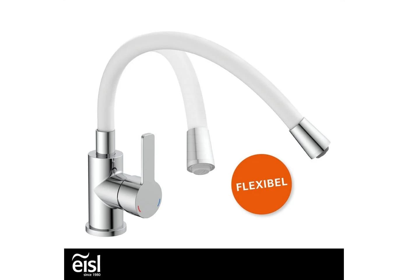 EISL Flexo Waschtischarmatur Grau/Weiss mit Eco-Click und Cold-Start - Bild 5