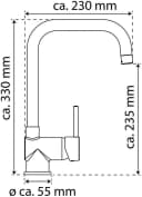 EISL Futura Spültischarmatur Schwarz Niederdruck 360° schwenkbar Bild 5