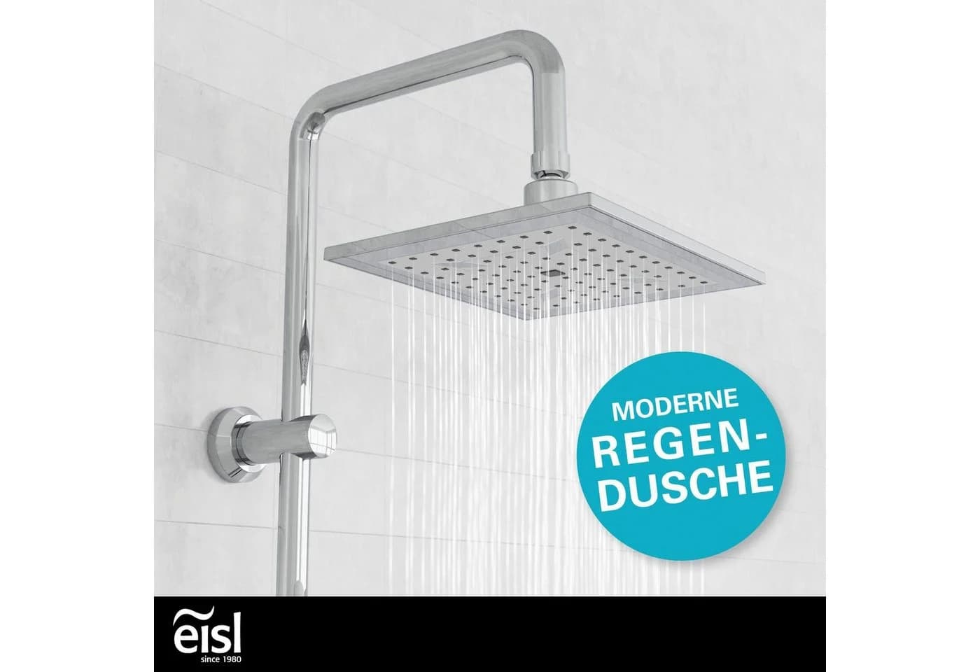 Eisl Duschsystem EASY COOL Regendusche mit Handbrause und Seifenschale