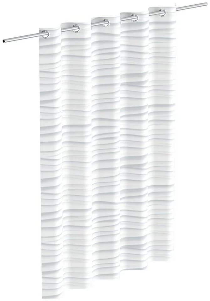 EISL Duschvorhang White Wave Weiß Polyester 180x200cm - Bild 2