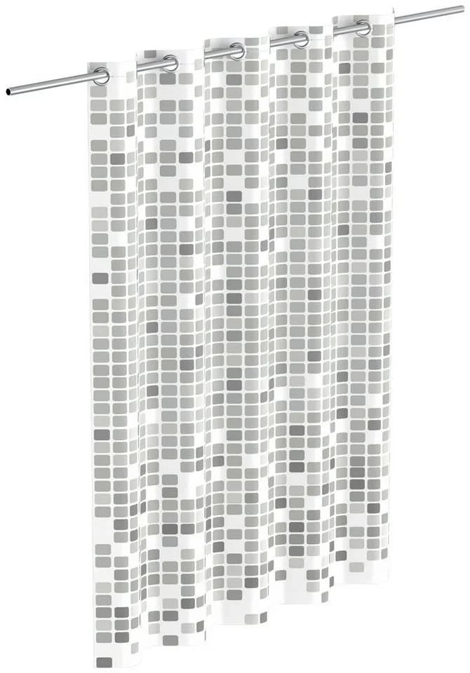 EISL Duschvorhang Mosaik Grau Polyester mit Anti-Schimmel - Bild 2