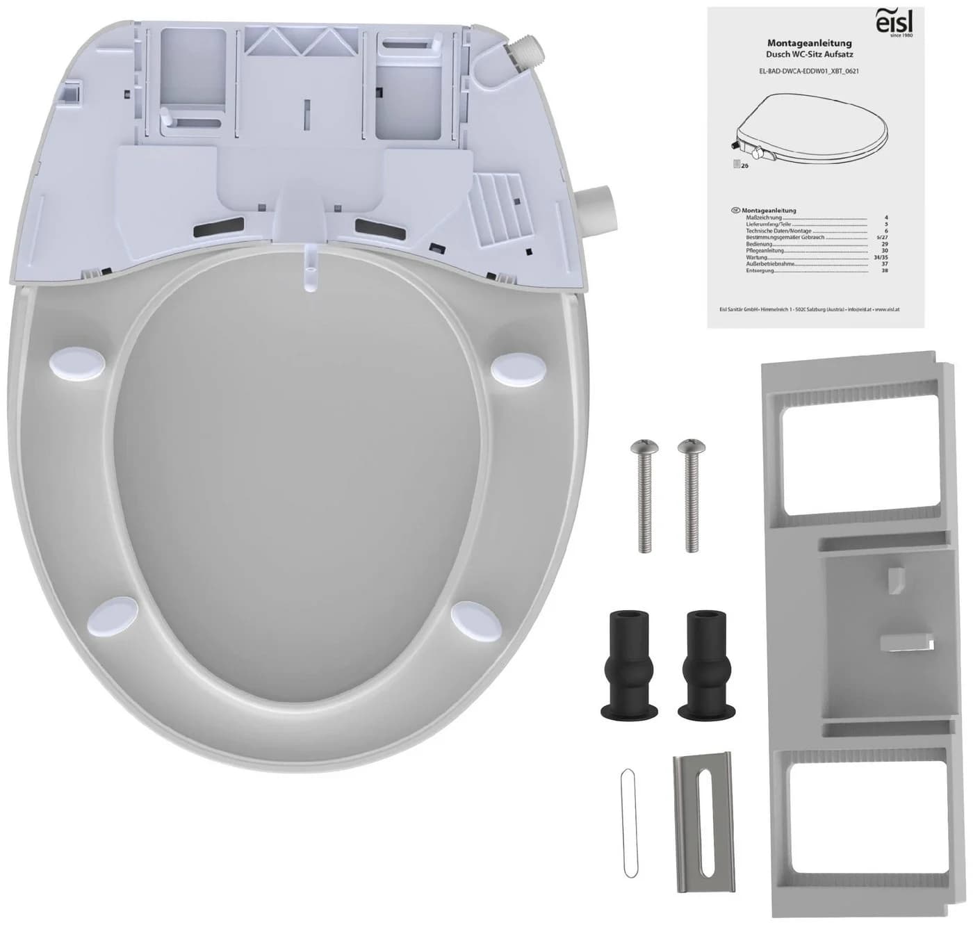 Eisl Dusch-WC-Sitz Bidet Einsatz mit Absenkautomatik und Schnellverschluss - Bild 4
