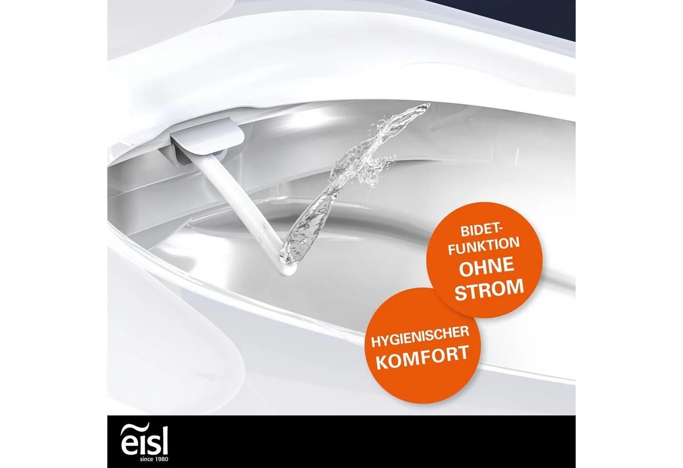 Eisl Dusch-WC-Sitz Bidet Einsatz mit Absenkautomatik und Schnellverschluss - Bild 5