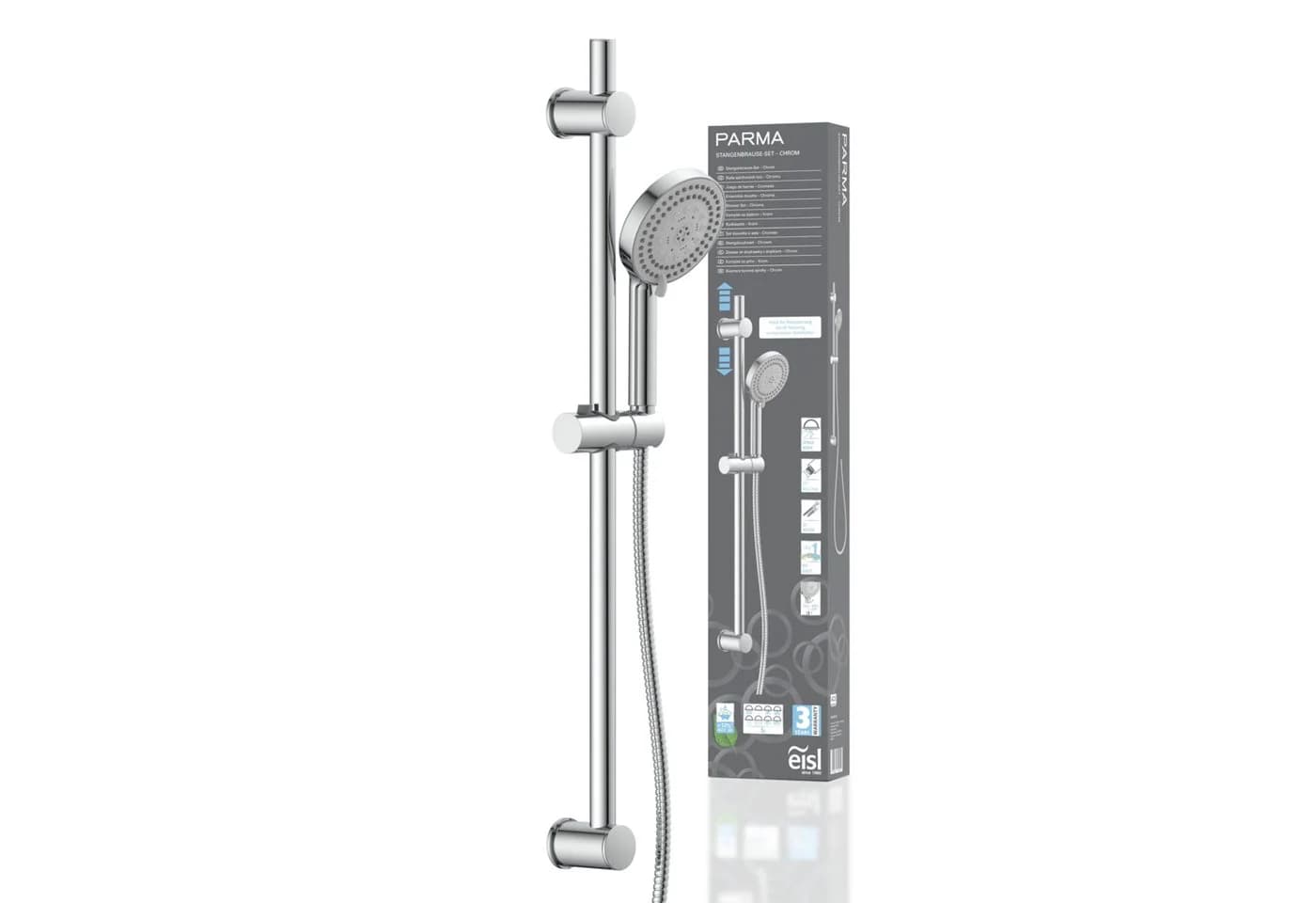 Eisl Stangenbrause-Set mit 8 Strahlarten und Wassersparfunktion - Bild 2