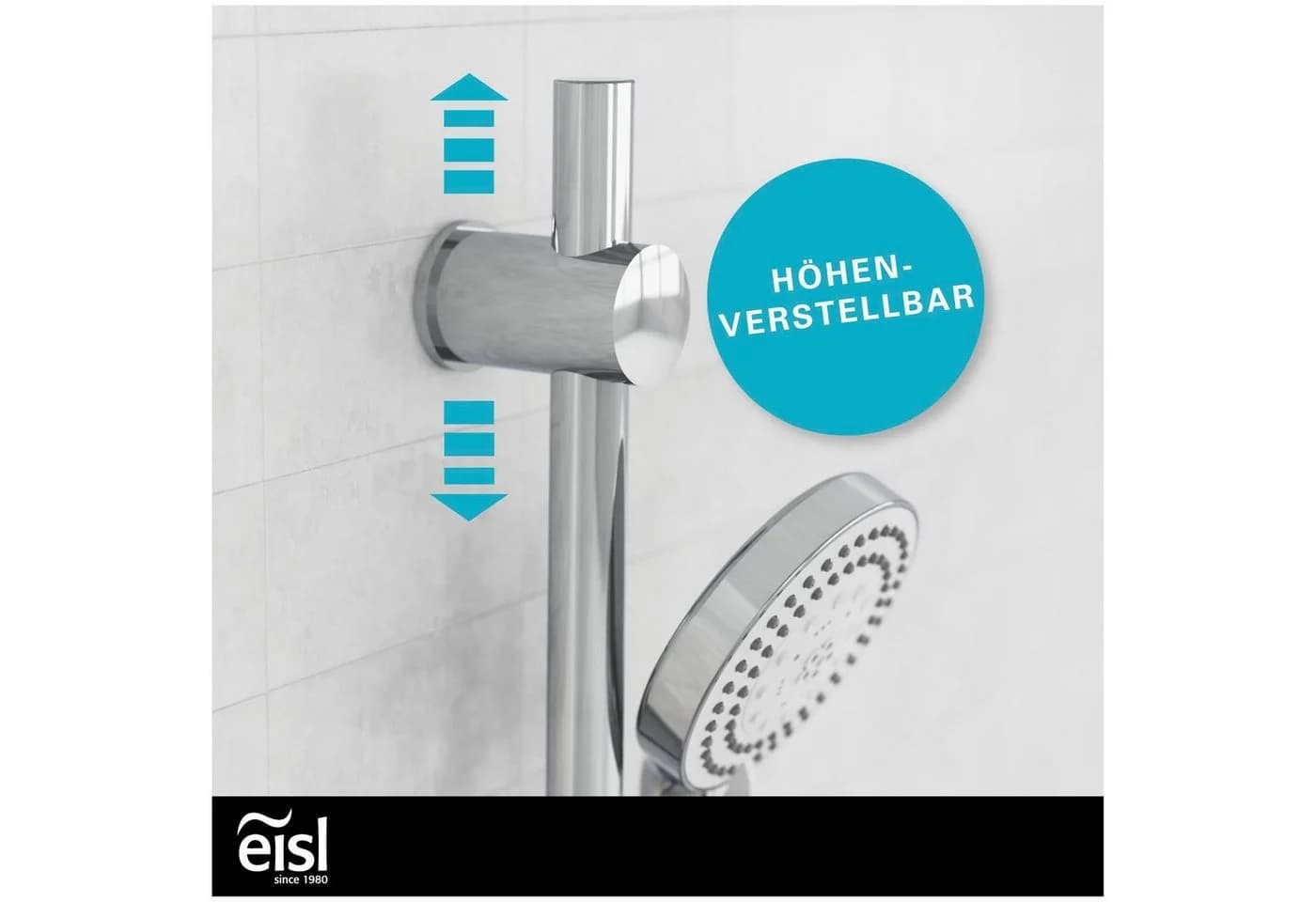 Eisl Stangenbrause-Set mit 8 Strahlarten und Wassersparfunktion - Bild 3
