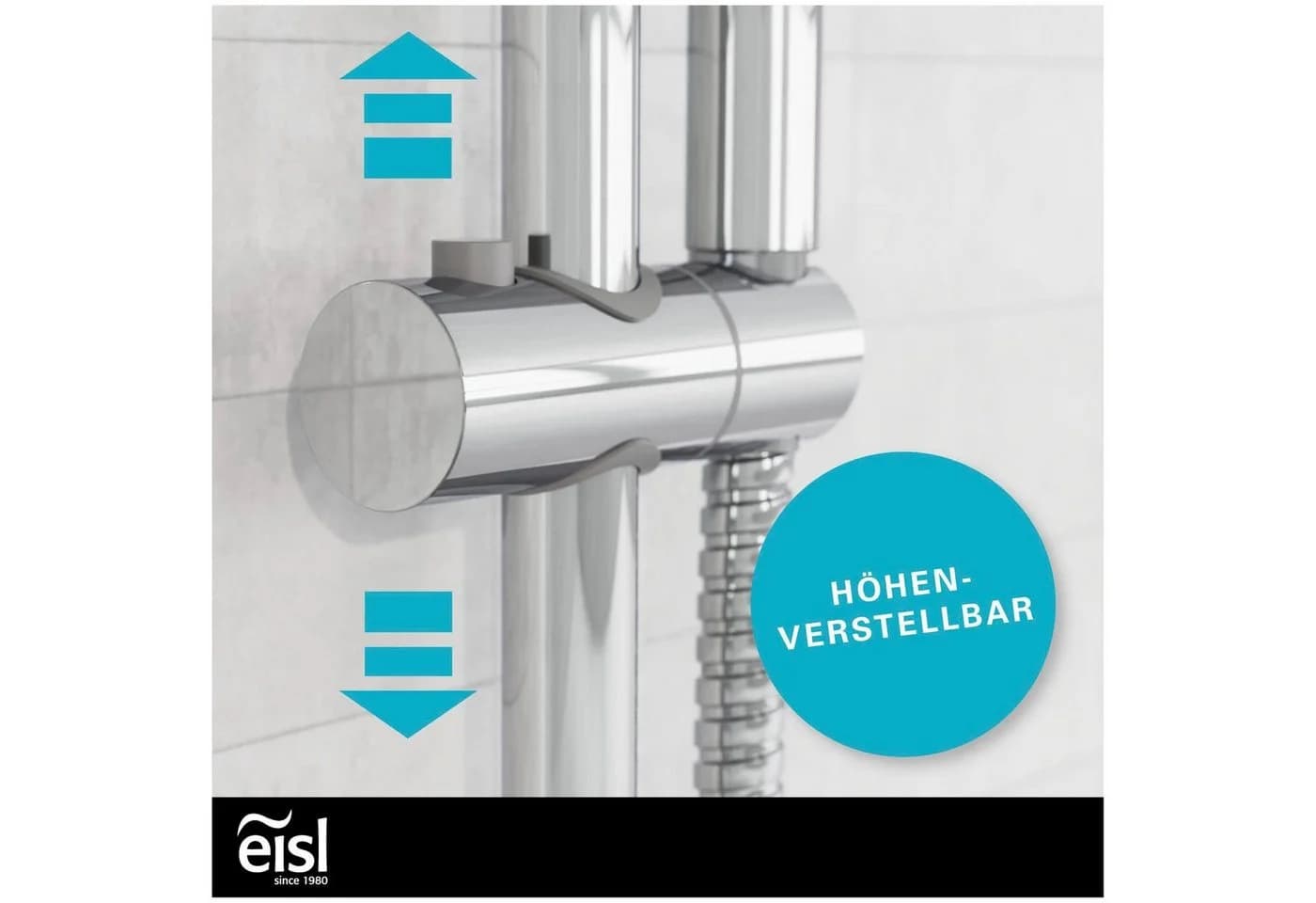 Eisl Stangenbrause-Set mit 8 Strahlarten und Wassersparfunktion - Bild 5