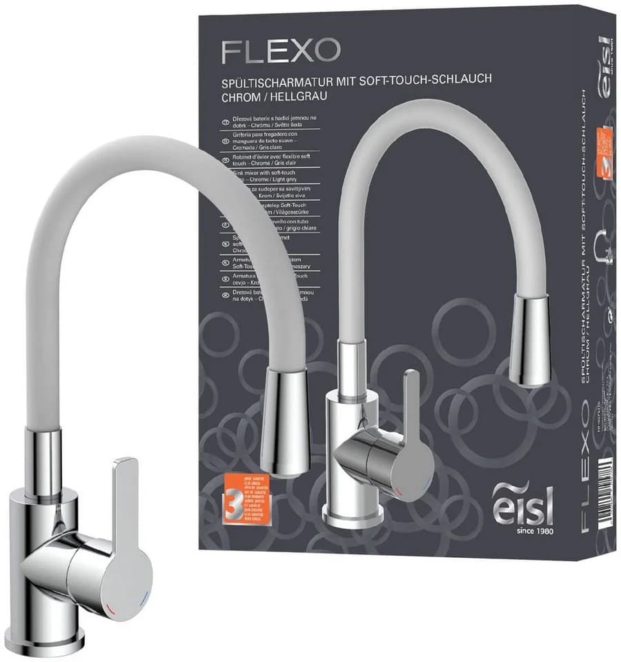 Eisl Spültischarmatur Flexo Schwarz Edelstahl 360° - Bild 2
