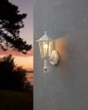 EGLO Wandleuchte Laterna 5 Außen-Wandlampe Aluguss und Glas E27 IP44 Bewegungsmelder Bild 1