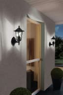 EGLO LED Wandleuchte LATERNA 4 Schwarz Aluminium Glas IP44 Bild 1