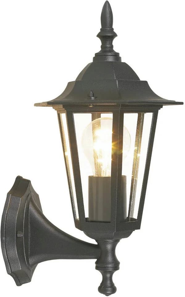 EGLO LED Wandleuchte LATERNA 4 Schwarz Aluminium Glas IP44 - Bild 2