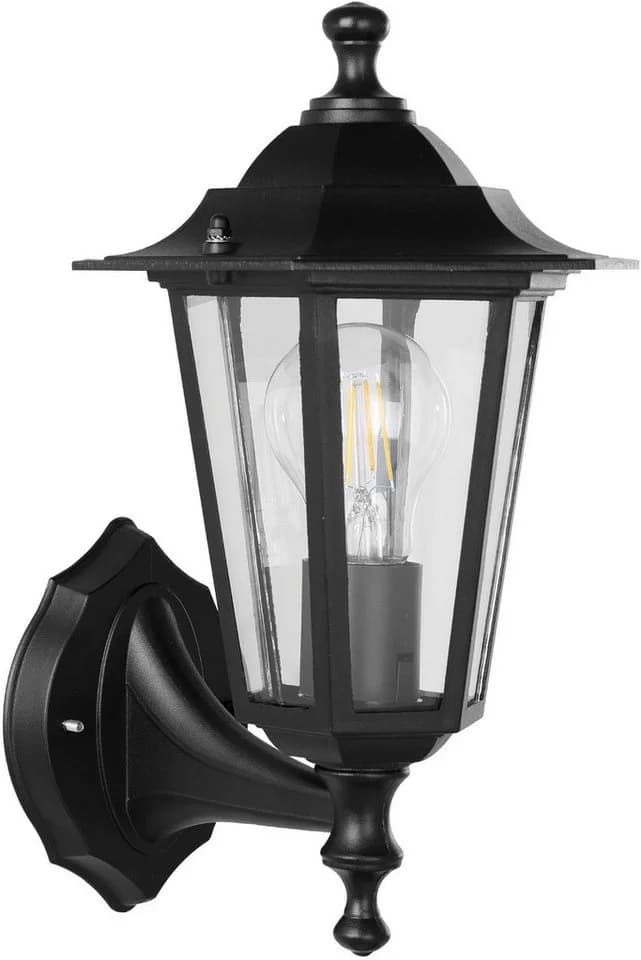 EGLO LED Wandleuchte LATERNA 4 Schwarz Aluminium Glas IP44 - Bild 3