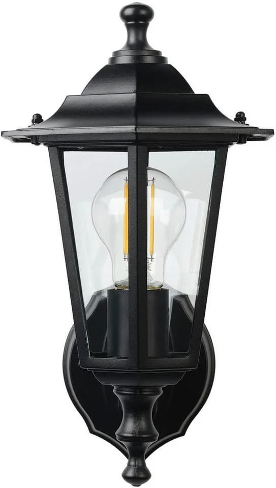 EGLO LED Wandleuchte LATERNA 4 Schwarz Aluminium Glas IP44 - Bild 5