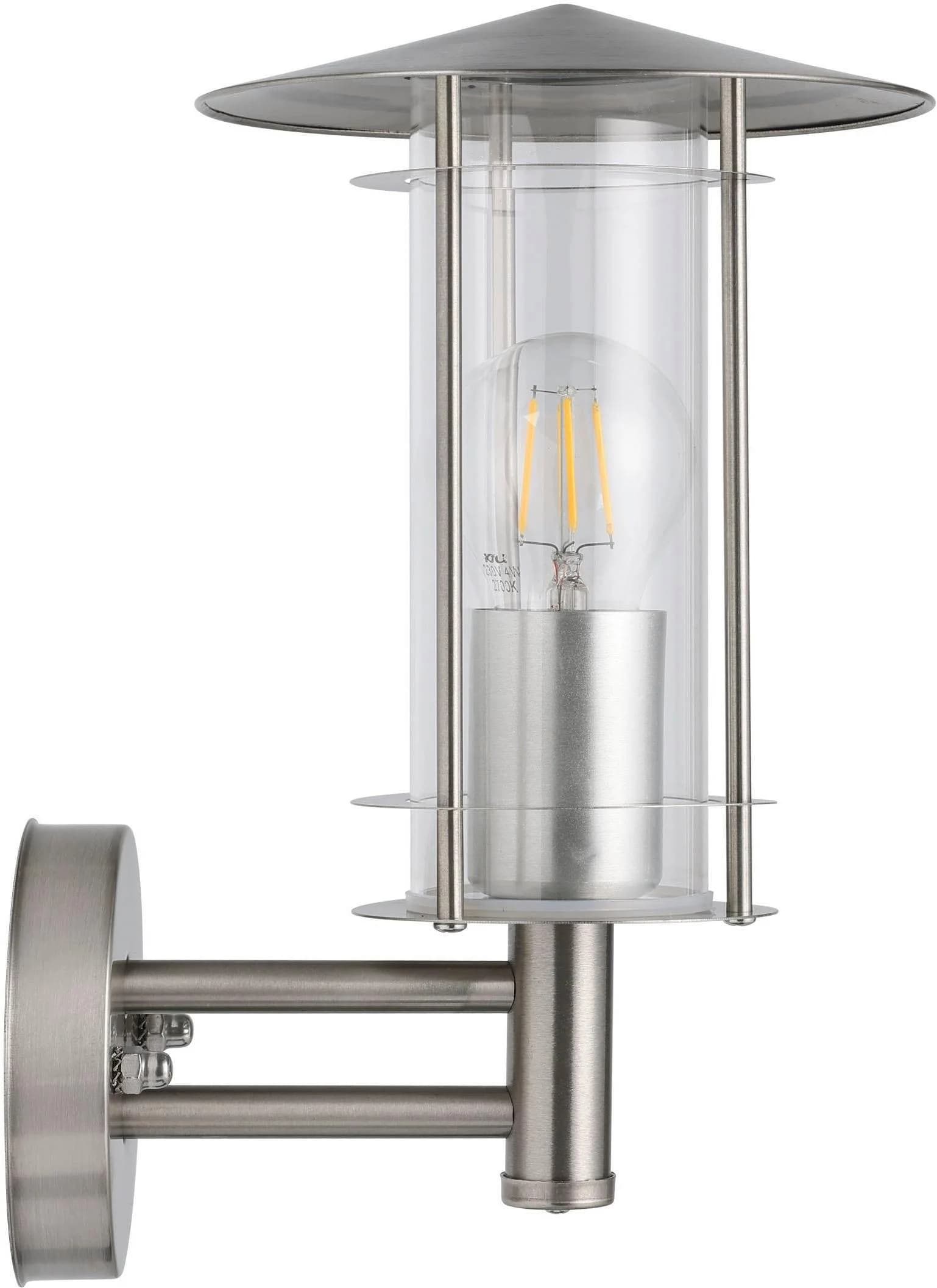 EGLO Wandleuchte Lisio Außenlampe Silber