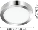 EGLO FUEVA 5 LED Deckenleuchte Rund Chrom IP44 Bild 5