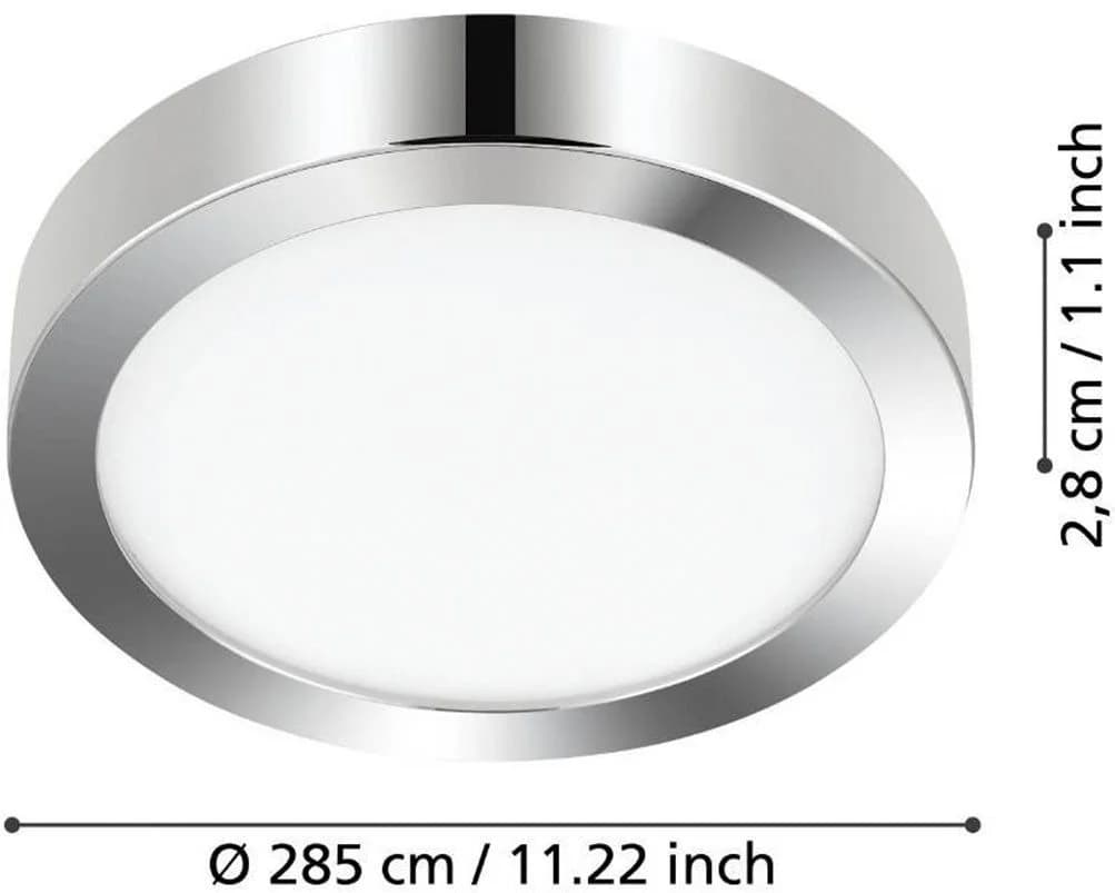 EGLO FUEVA 5 LED Deckenleuchte Rund Chrom IP44 - Bild 5