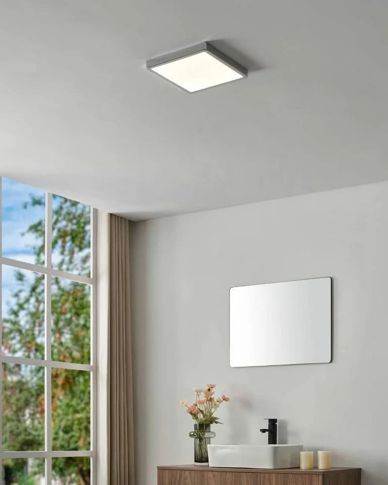 EGLO Deckenleuchte FUEVA 5 Deckenlampe, IP44, LED-fest integriert, Neutralweiß, Badezimmer