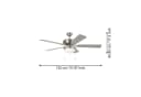 EGLO BALLINA Deckenventilator mit LED Licht Grau Nickel Bild 1