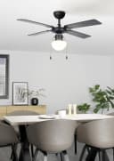 EGLO LED Deckenleuchte FORTALEZA Ventilator & Licht - Stahl - E27 - 1X60W - IP20 Bild 1