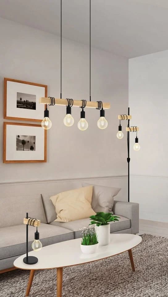 EGLO Stehlampe Townshend Holz Stahl Retro Industrial Wickeloptik - Bild 3