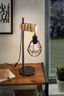 EGLO Tischleuchte Townshend 5 Braun/Schwarz E27 Bild 5