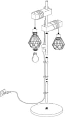 EGLO Stehlampe Townshend 5 Holz Stahl E27 Braun Schwarz Bild 5