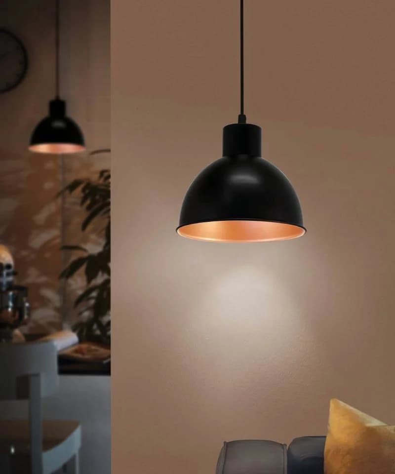 EGLO Pendelleuchte TRURO 1 Schwarz/Kupfer E27 Industrial
