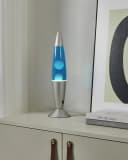 EGLO LED Tischleuchte LAVA Retro Lavalampe Blau/Silber Bild 3