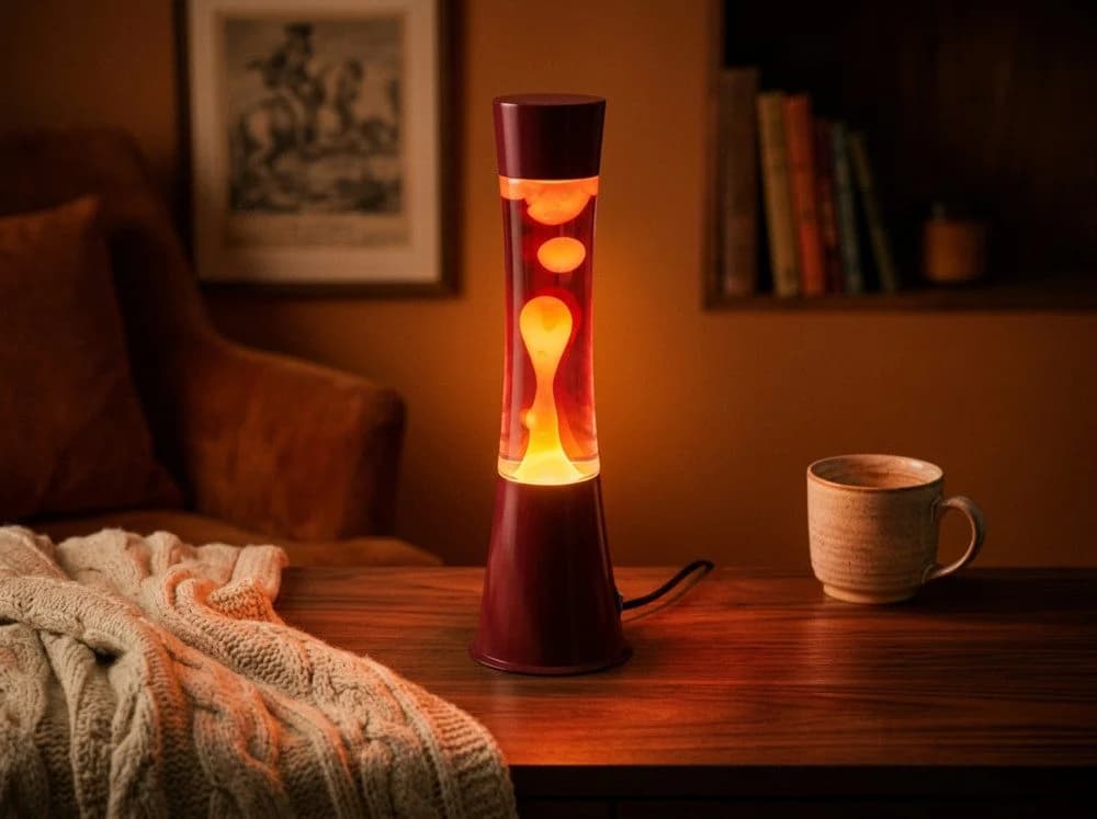 EGLO LED Tischleuchte LAVA Retro Lavalampe Rot