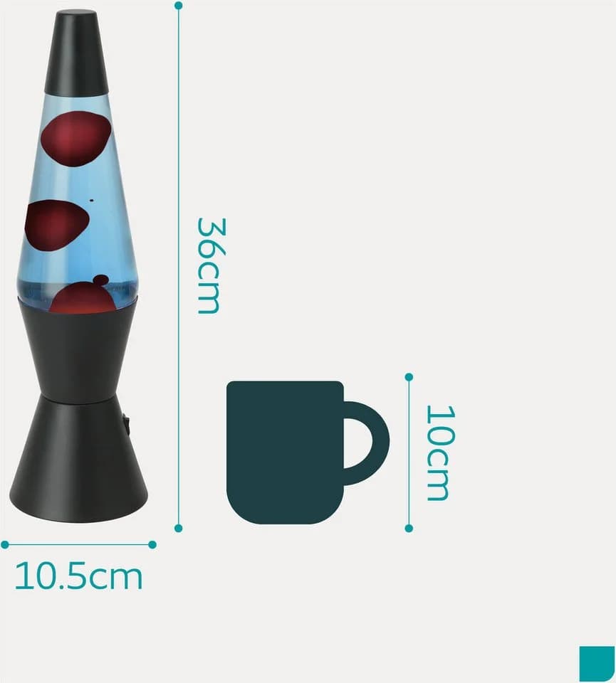 EGLO LED Tischleuchte LAVA Retro Lavalampe Blau/Schwarz - Bild 5