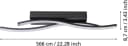 EGLO LED Deckenleuchte Viloria, geschwungene Deckenlampe, 56,5 cm, LED fest integriert, Warmweiß, aus Stahl, Kunststoff, Deckenlampe, Flurlampe, 3000 K, design, modern Bild 1