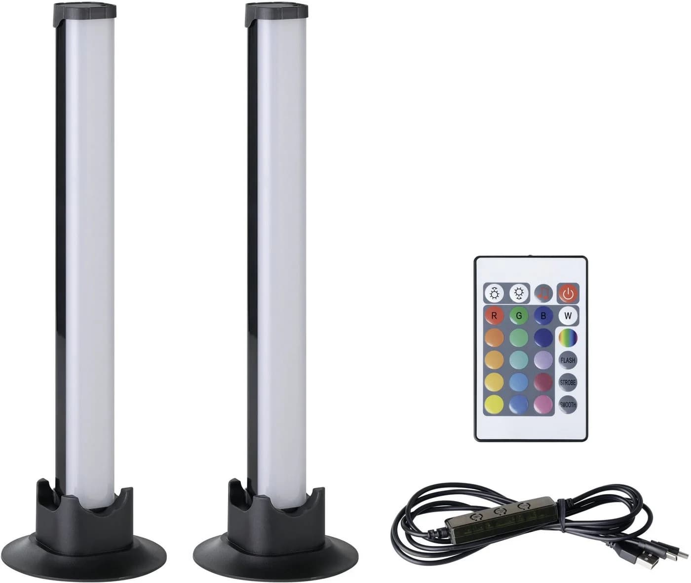 EGLO LED Dekolicht GAMER LIGHT Tischlampe 2er-Set Schwarz/Weiß Musikgesteuert - Bild 2