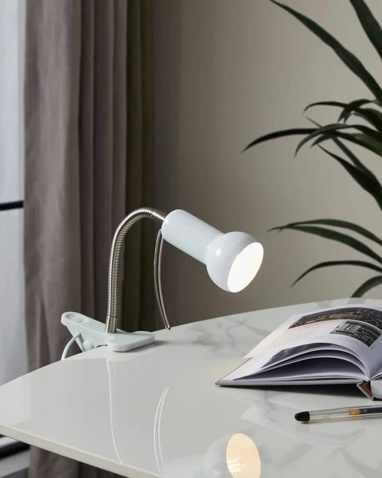 EGLO Klemmleuchte FABIO Klemmspot E14 Klemmlampe Büro