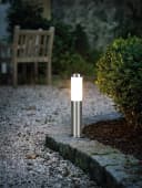 EGLO Helsinki Stehlampe Silber Weiß IP65 Außenleuchte E27 Bild 1