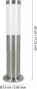 EGLO Helsinki Stehlampe Silber Weiß IP65 Außenleuchte E27 Bild 5