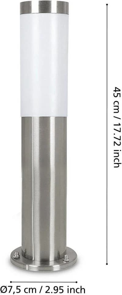 EGLO Helsinki Stehlampe Silber Weiß IP65 Außenleuchte E27 - Bild 5