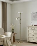 EGLO Stehlampe UP 2 Messing-Matt Standleuchte Bild 1