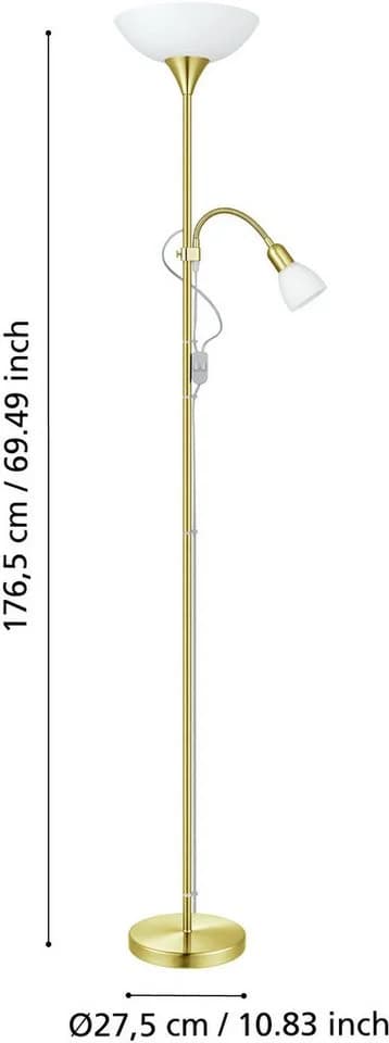 EGLO Stehlampe UP 2 Messing-Matt Standleuchte - Bild 4