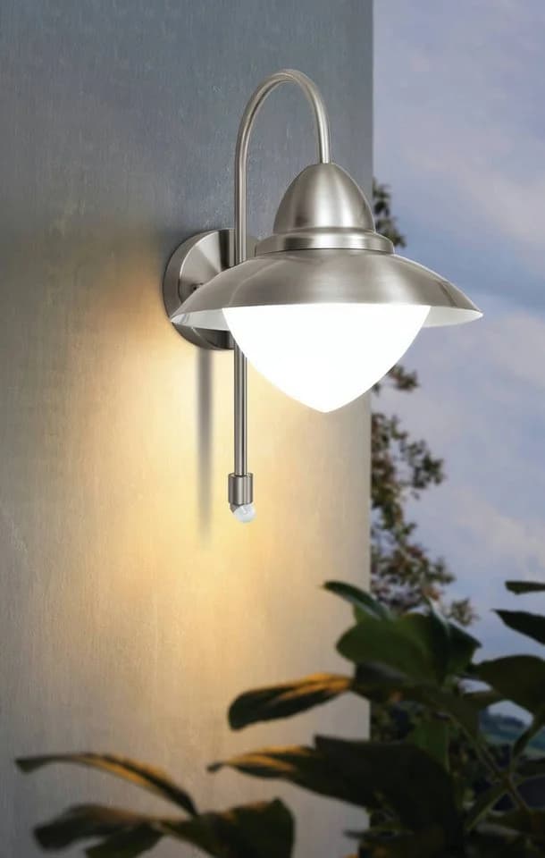EGLO Wandleuchte Sidney - Außenlampe Edelstahl IP44