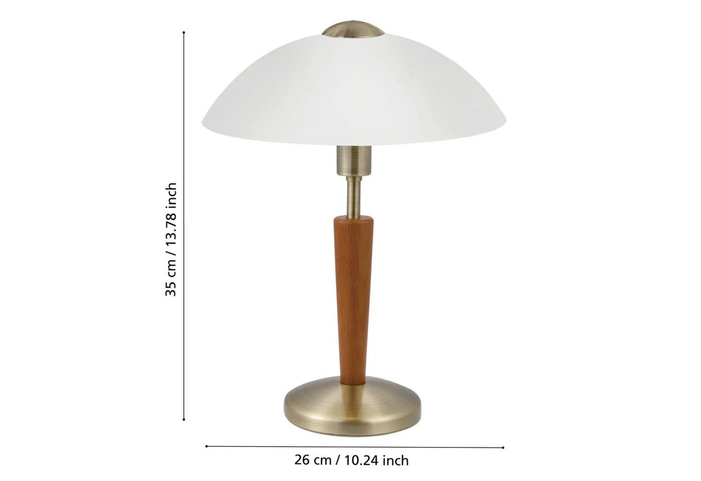 EGLO LED Tischleuchte Solo 1 Brüniert Nuss Satiniertes Glas - Bild 3