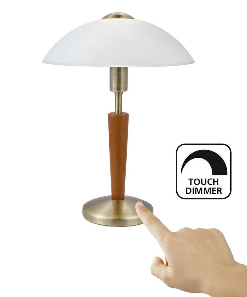 EGLO LED Tischleuchte Solo 1 Brüniert Nuss Satiniertes Glas - Bild 5