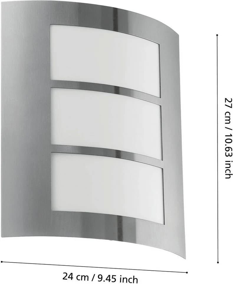 EGLO Wandleuchte City Außenbeleuchtung Silber E27 IP44 - Bild 5