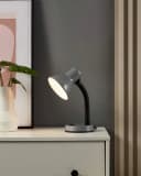 EGLO Tischleuchte BASIC Silber Wippschalter E27 Fassung Bild 1