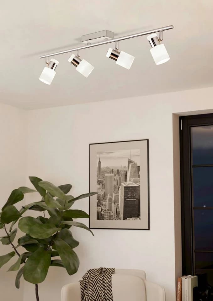 EGLO Deckenleuchte Davida LED Spot Metall Weiß Chrom