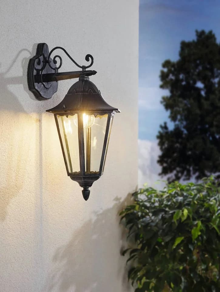 EGLO Wandleuchte Navedo Außen-Wandlampe Laternen-Design
