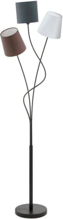 EGLO Stehlampe Maronda 3-fach mit Fußschalter Anthrazit/Weiß/Braun/Schwarz Bild 2