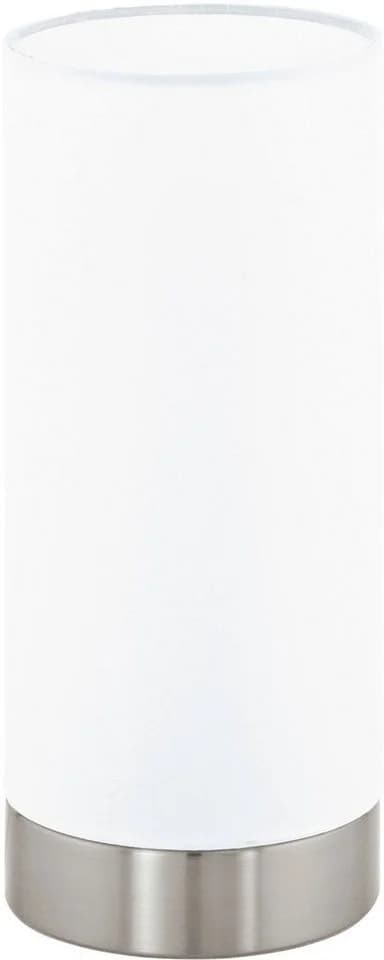 EGLO Tischleuchte DAMASCO 1 Weiß/Nickel E27 Schalter am Kabel - Bild 2