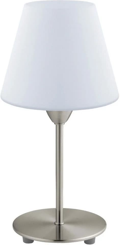 EGLO Tischleuchte DAMASCO 1 Weiß Nickel Matt E14 - Bild 2
