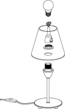 EGLO Tischleuchte DAMASCO 1 Weiß Nickel Matt E14 Bild 5